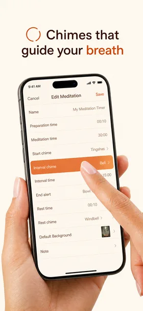 Created App Store screen 1 for Meditation Timer